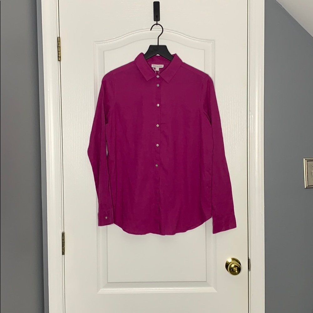 Nice & Chic Magenta Button Up